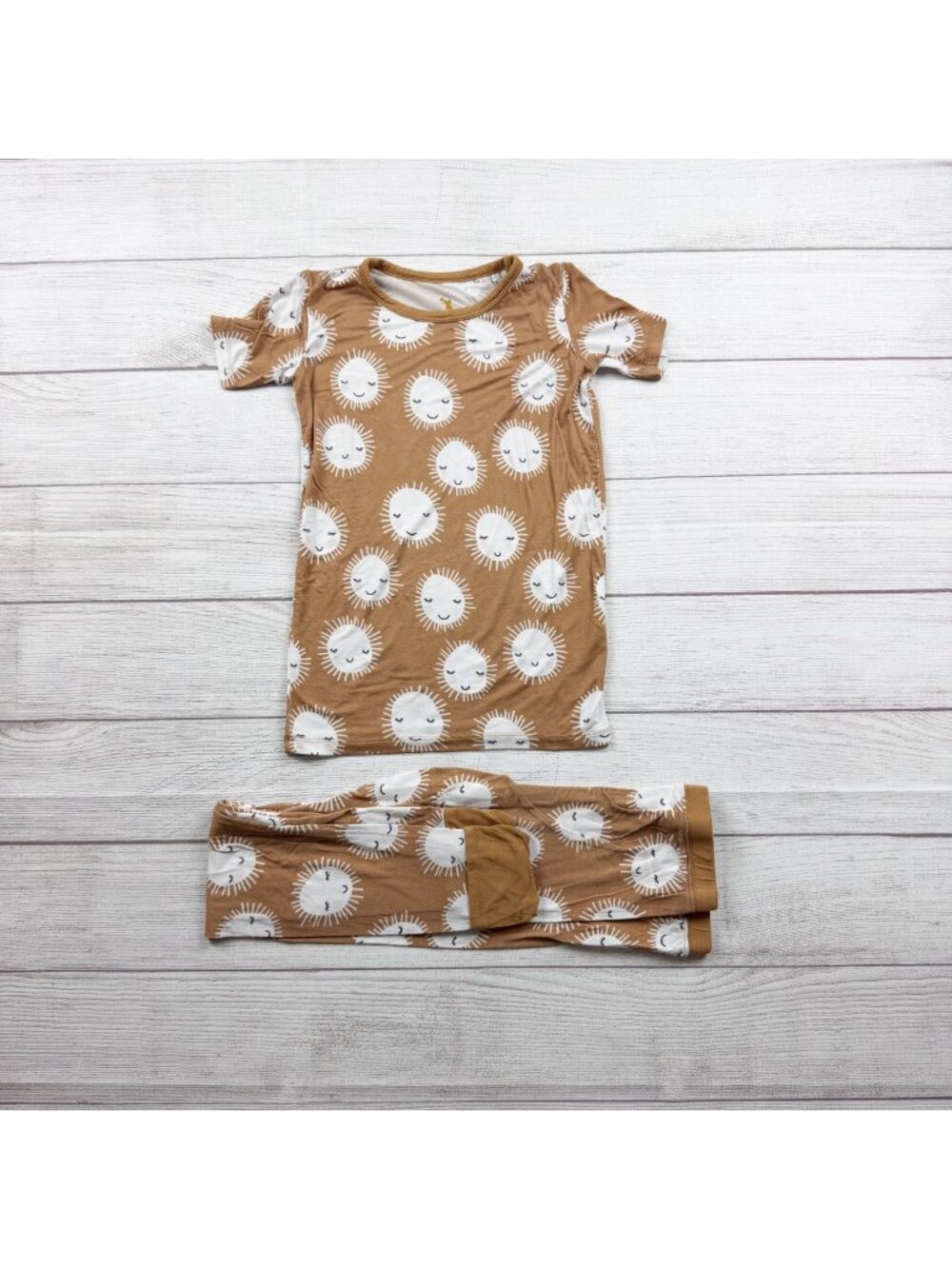 Kiki + Lulu Kids Sun Print Pajama Set Bamboo Blend Sleepwear 7-8